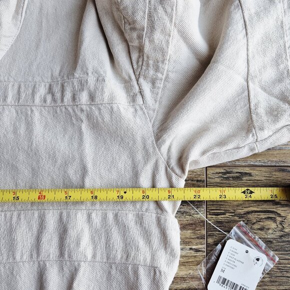 NWT Free People Free-Est Checkin' In Mini Dress Long Sleeve Cotton Neutral - Picture 15 of 16